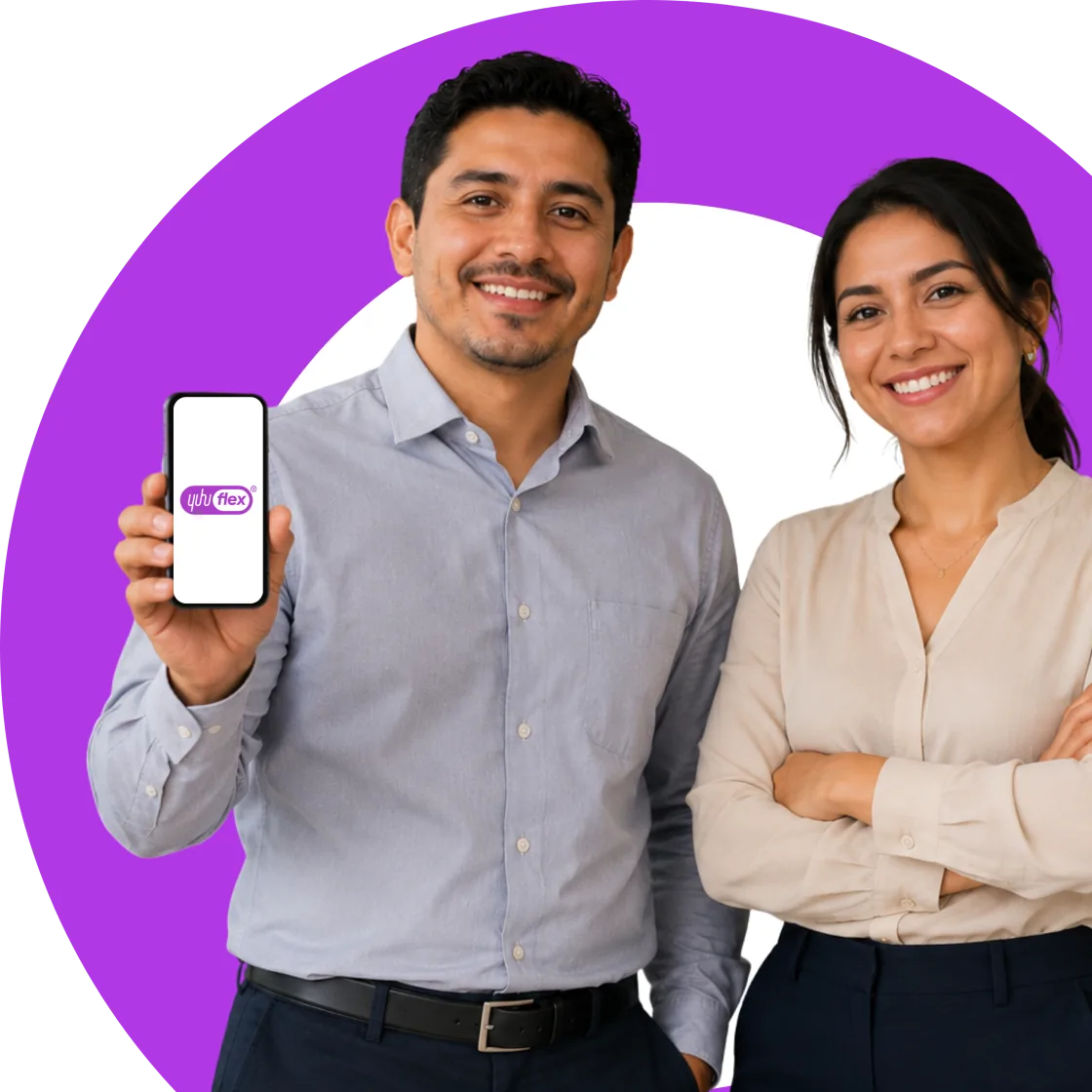 Colaboradores usando Yuhuflex
